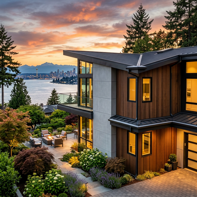 Beautiful Seattle home with new gutter guards
